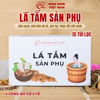 Lá tắm sau sinh MOM SHIN, lá tắm người dao đỏ, giữ ấm cơ thể cho mẹ sau sinh, hộp 15 túi lọc lớn