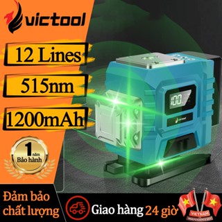 VICTOOL Máy lazer cân bằng Máy cân bằng laser,12 tia máy bắn cốt với lấp mặt bằng tự động