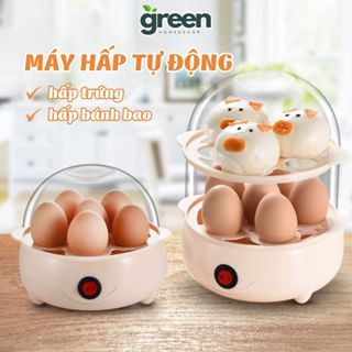 (Tặng kèm hộp) Máy hấp tự động mini, máy luộc trứng, bánh bao, rau củ đa năng tiện dụng cho nhà bếp