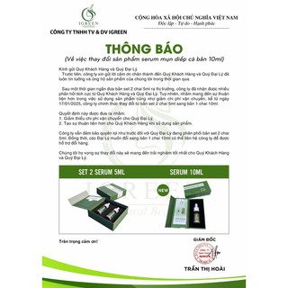 Serum Diếp Cá IGREEN