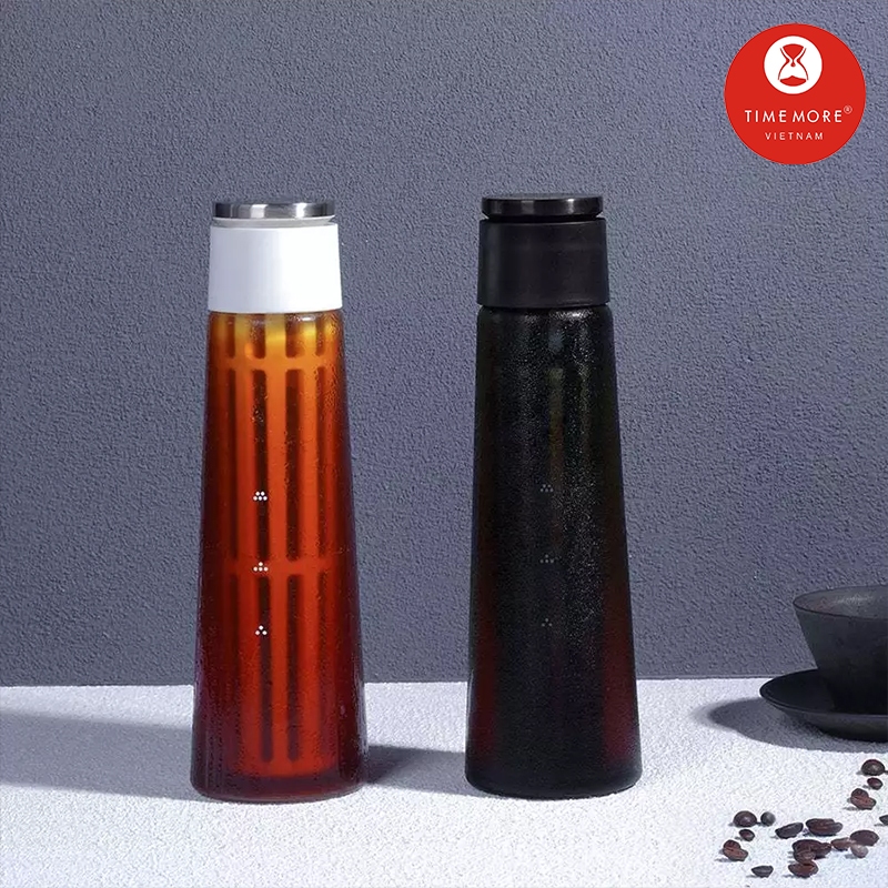 Bình pha cà phê lạnh Cold Brew Timemore Black 600ml | Kèm que vệ sinh và phễu nhựa đong