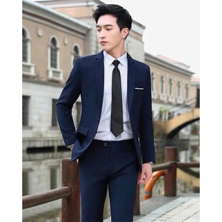 Bộ vest nam (tặng Cavat), vest công sở, vest cưới kiểu Hàn Quốc, trẻ trung, lịch lãm lôi cuốn, không nhăn không x