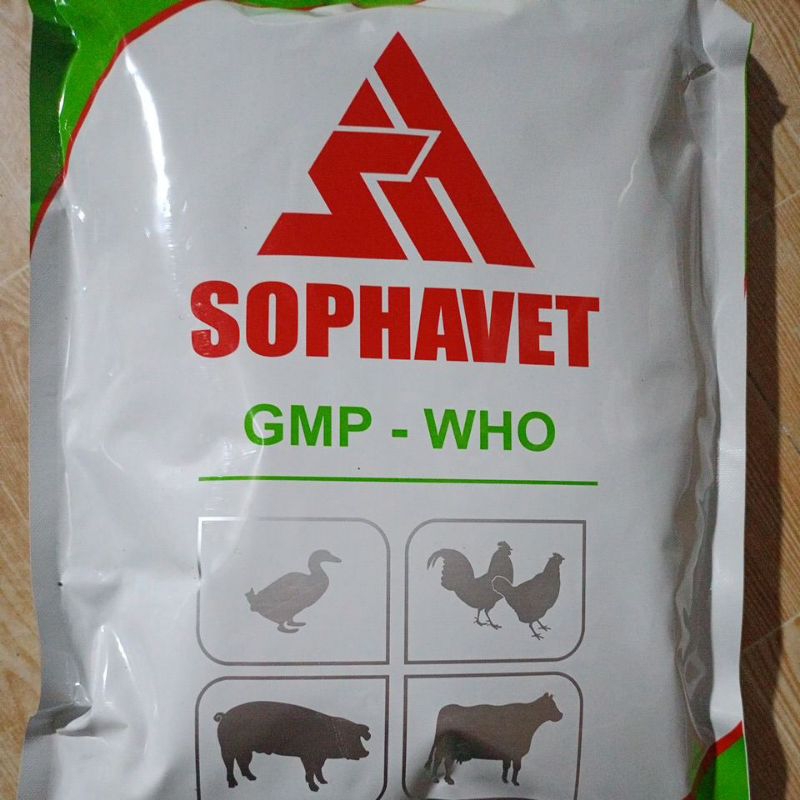 Amox_col, gói 100g: dùng cho gà, vịt, heo, hỗ trợ tiêu hóa