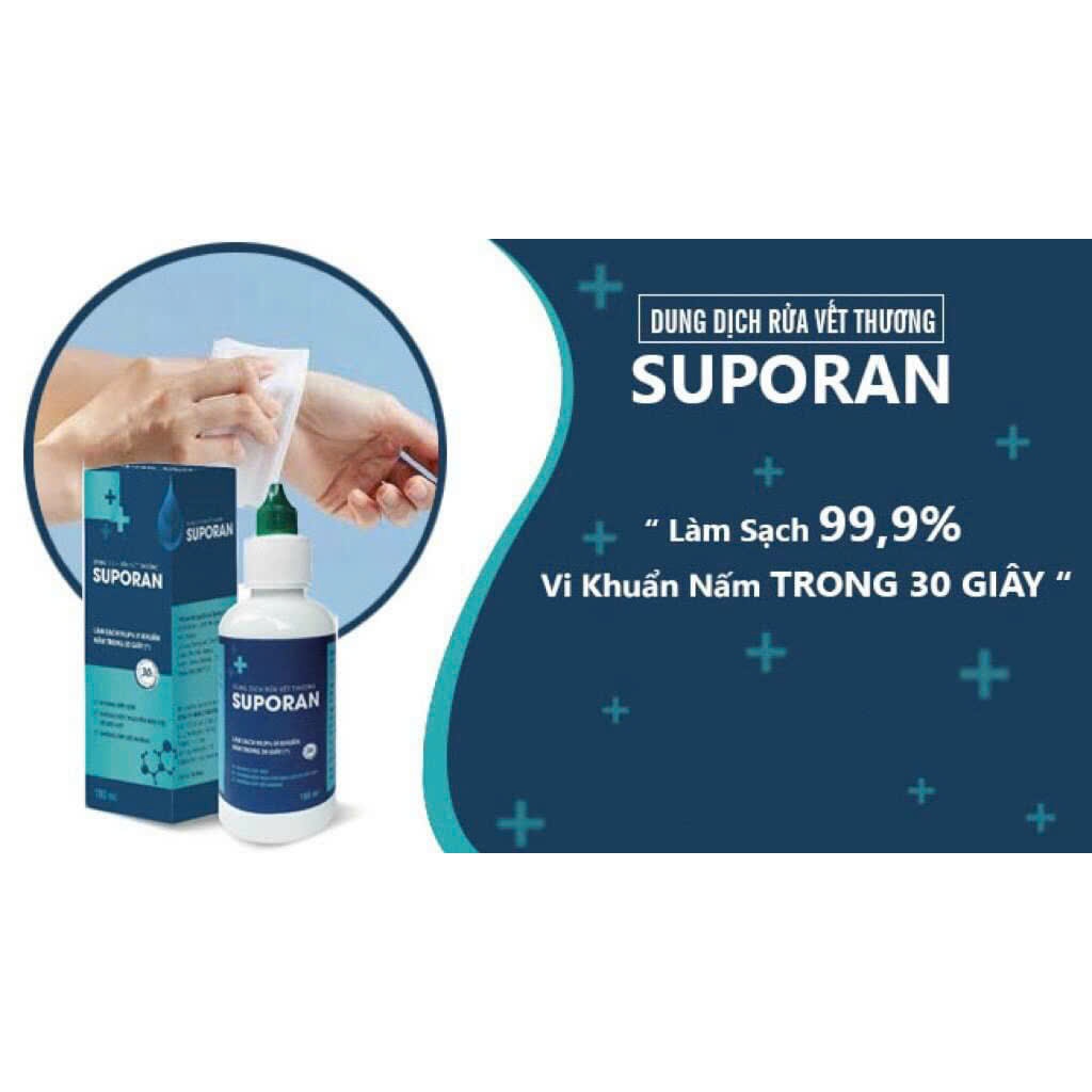 Dung dịch rửa vết thương Suporan 190ml, hiệu quả cao, an toàn tuyệt đối