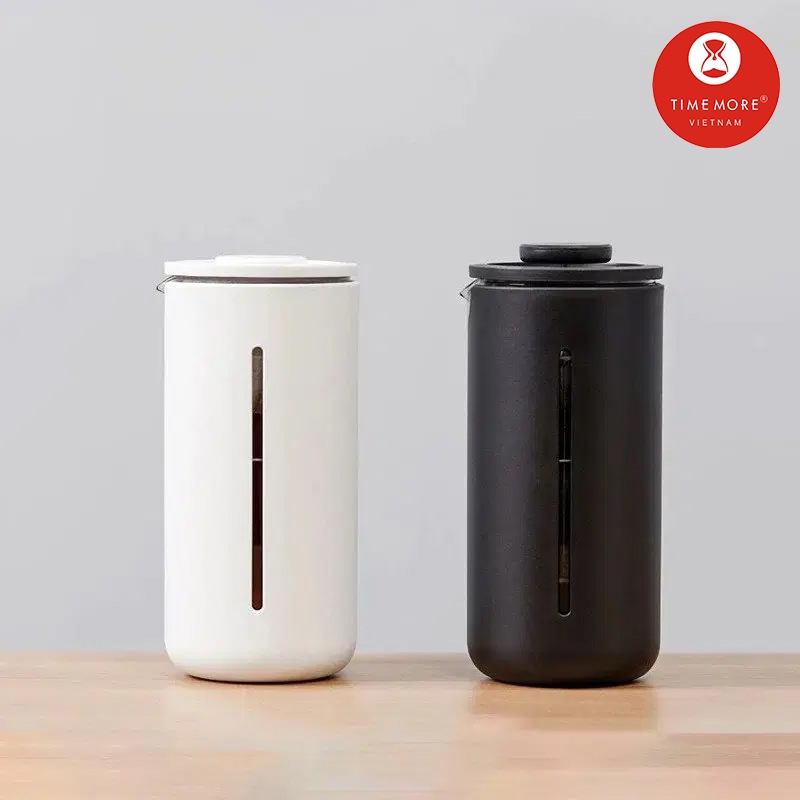 Bình pha cà phê French Press Timemore U 450ml White