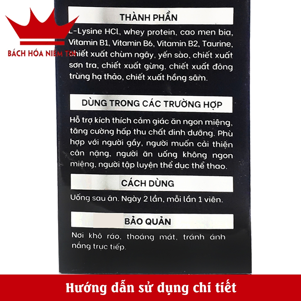 Tăng Cân Hộp 30 viên Weight - tăng cường thể lực cân nặng, ăn ngon