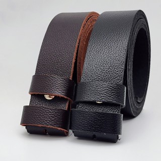 Thắt lưng nam không mặt DNKK-005 | Dây nịt da bò trơn nam tính | Bảo hành 12 tháng