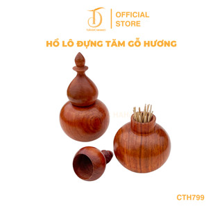 Ống Lọ Đựng Tăm HAHANCO [CTH799] Bằng Gỗ Hương Hình Hồ Lô