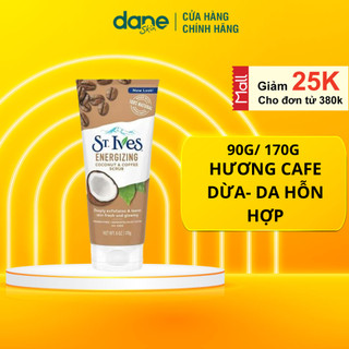 Sữa rửa mặt tẩy tế bào da chết St.ives cafe dừa 90g/170g - giúp làm sạch dầu thừa, giảm mụn đầu đen