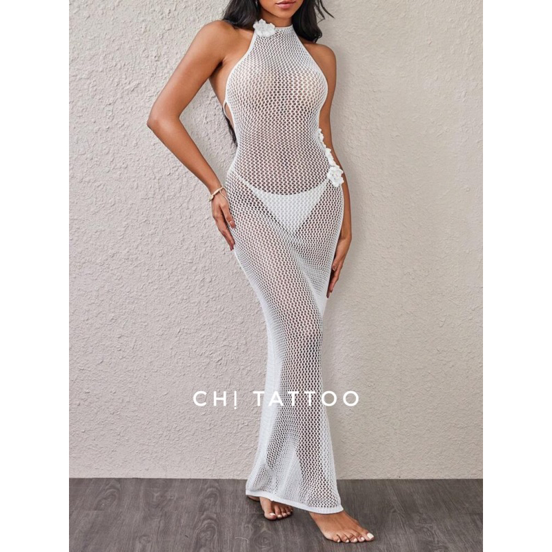 váy len móc mặc ngoài bikini siêu hot VLD10