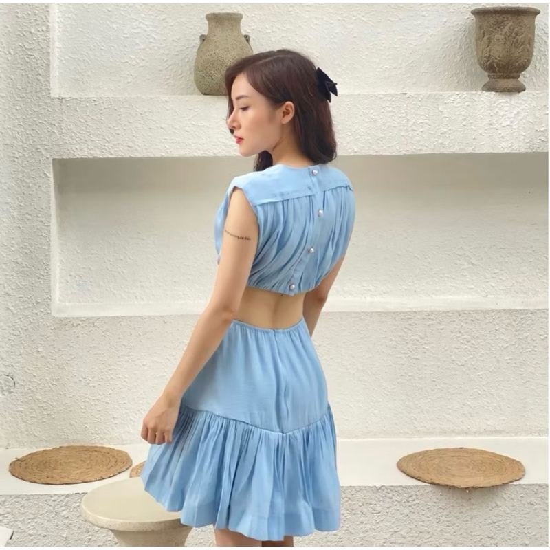 Đầm Edini xanh da trời thanh lý like new