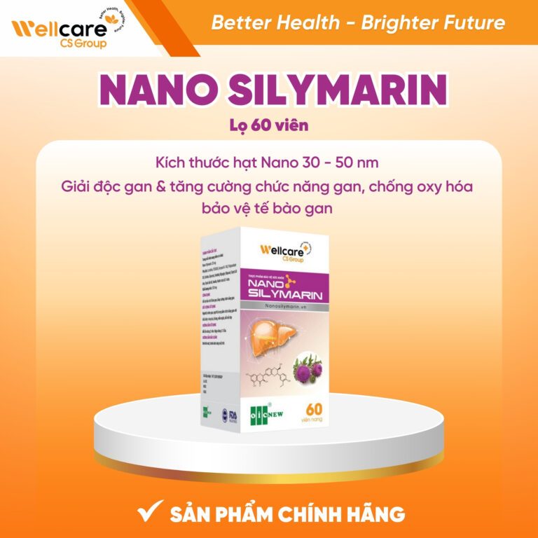 [DATE 12/2026][MUA 1 TẶNG 1]Nano Silymarin Wellcare Lọ 60 viên  hỗ trợ giải độc gan, bảo vệ gan