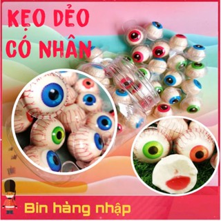  Hủ 60 viên kẹo dẻo con mắt có nhân vị trái cây 