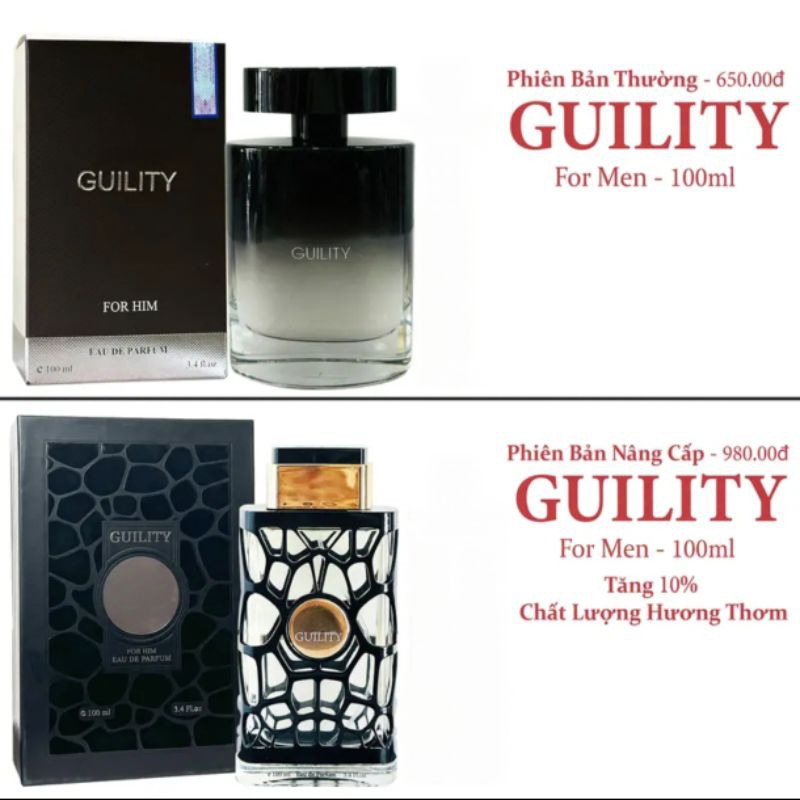 [CHÍNH HÃNG] Nước Hoa Guility 100ml (Nam)
