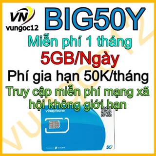 SIM 4G VINA D159V SODA125 BIG50Y D89Y FCLUB 3GB NGÀY GỌI NGOẠI MẠNG 50P NỘI MẠNG 1500P