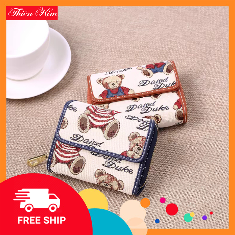 [ SALE ] Ví Nữ Cầm Tay Mini Nhiều Ngăn Đựng Thẻ