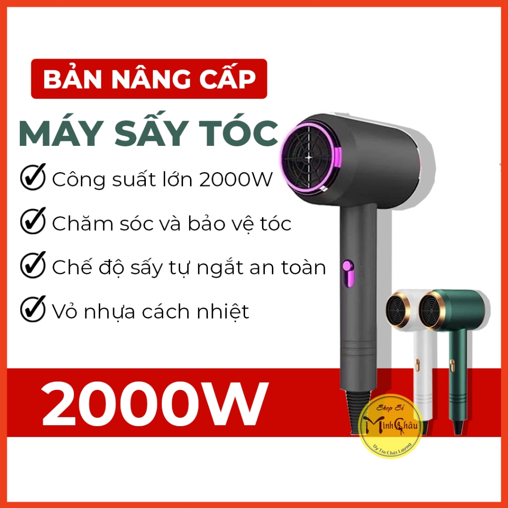 Máy Sấy Tóc 2 Chiều Nóng Lạnh Công Suất Lớn 2000W,Tạo Kiểu Chăm Sóc Tóc Chuyên Nghiệp Máy Xấy Với 3 Chế Độ Sấy