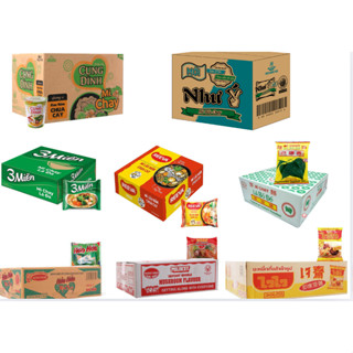 Thùng Mì Chay 30 Gói Các Loại Mì Wai Wai, Mì Lá Đa, Lá Bồ Đề, Chay Miliket, Chay Hảo Hảo,....