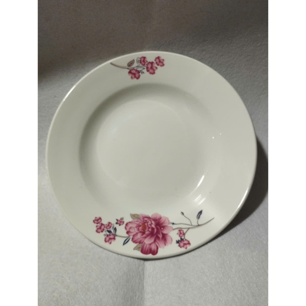 dĩa sứ hoa văn hoa hồng 22cm (dĩa hoa 9 inch )