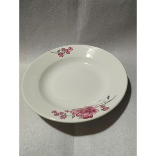 dĩa sứ hoa văn hoa hồng 22cm (dĩa hoa 9 inch )