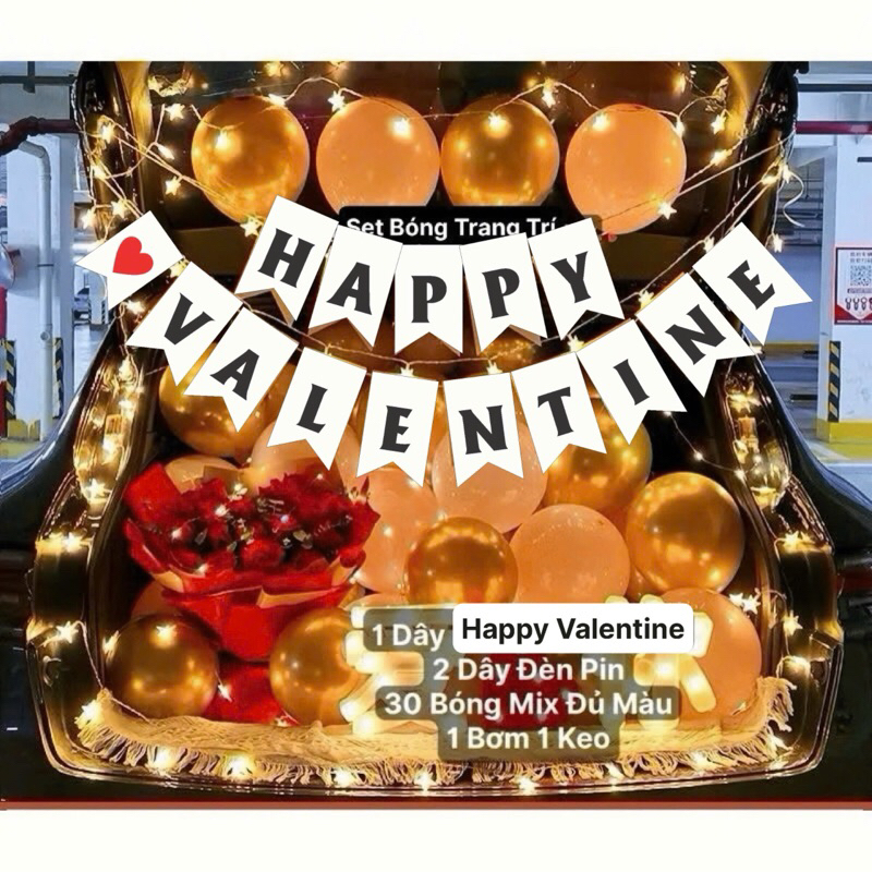 Set bóng trang trí cốp xe hơi sinh nhật