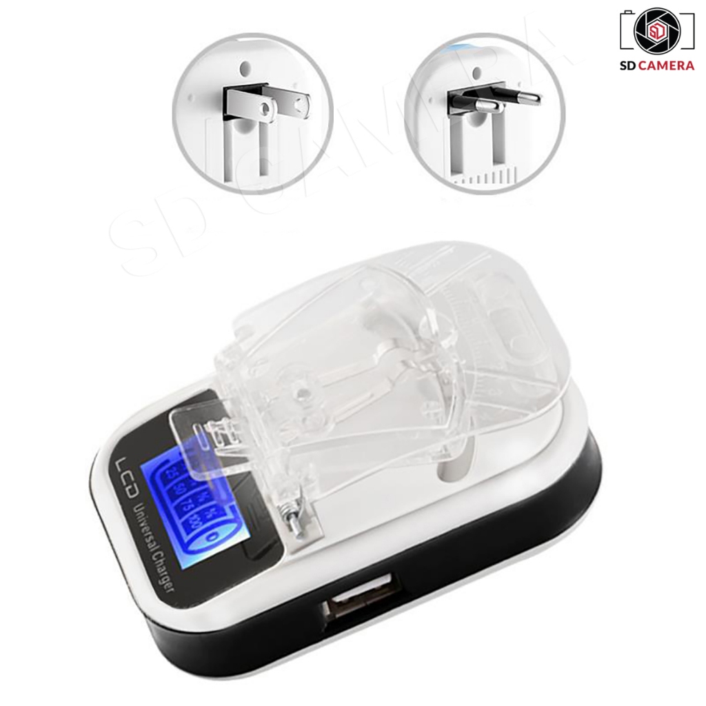 Sạc pin Pro cho máy ảnh kỹ thuật số Mini Compact Có đèn LED báo hiển thị mức pin | BigBuy360 - bigbuy360.vn