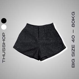 Quần Short Đùi Dạ Bing 2 Lớp, Sooc Ngắn Nữ BIGSIZE Cạp Cao Chất Dạ Kim Tuyến TS-951