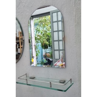  Bộ gương soi treo tường loại nhỏ KT 30x45cm và Kệ kiếng kèm pas ốc vít 