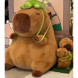 Gấu Bông Capybara Đeo BaLo Rùa Size Siêu To Khổng Lồ , Thú Nhồi Bông CapyBara Siêu TO Cute