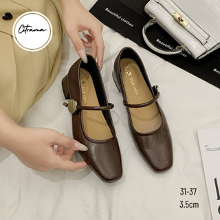GIÀY GÓT VUÔNG SIZE NHỎ 31 32 33 DA MỀM KIỂU DÁNG BASIC HÀNG QCCC CAO 3.5CM