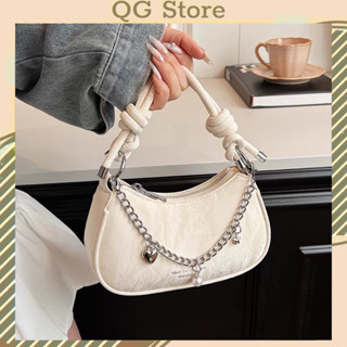 Túi Xách Nữ Đeo Chéo Đeo Vai Quai Xoắn Da Nhung Phối Xích Thời Trang QGStore