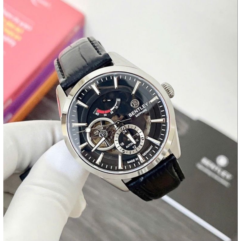 [Chính Hãng 100%] Đồng Hồ Bentley Chú Hề BL1831-15 (1831) Máy Cơ (Automatic) Kính Sapphiare Dây Da M