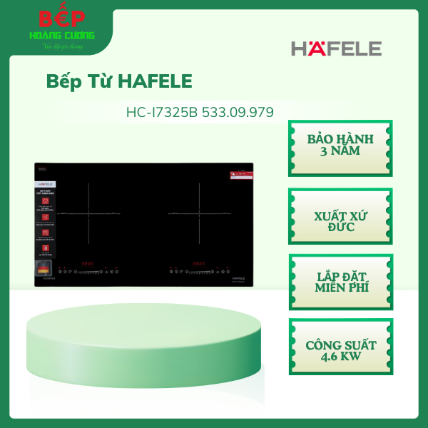 Hafele Bếp Từ Âm Đôi HC-I7325B 533.09.979 - Inverter giúp tiết kiệm, Lắp Đặt Miễn Phí