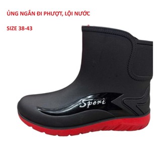 Giày đi mưa chống trượt chống thấm nước size 38 - 43, ủng đi mưa ngắn, ủng làm vườn, ủng đi phượt