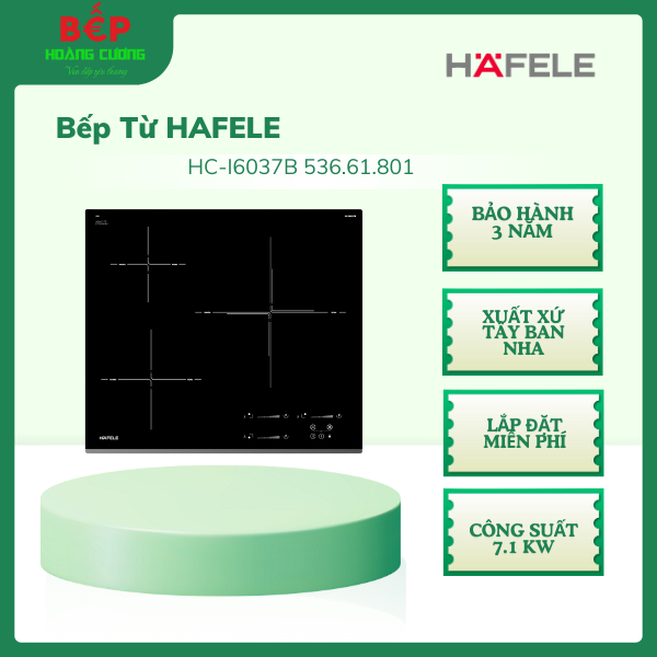 Bếp Từ 3 Vùng Nấu Hafele  HC-I6037B 536.61.801 – Chính Hãng – Lắp Đặt Miễn Phí - CHB