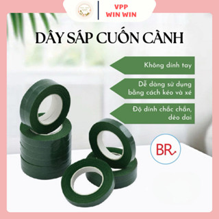 Keo Sáp Quấn Cành, Băng Dính Sáp, Băn Dính Cuốn Cành, Cuộn Băng Keo Làm Hoa Handmade, Quấn Cành Hoa Kẽm Nhung