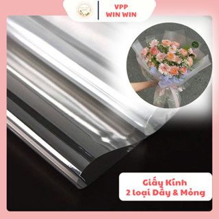   Tập 50 Tò  Giấy Kính Gói Hoa Trong Suốt Phong Cách Nhẹ Nhàng - Cam Kết Gói Hàng Không Nhăn 