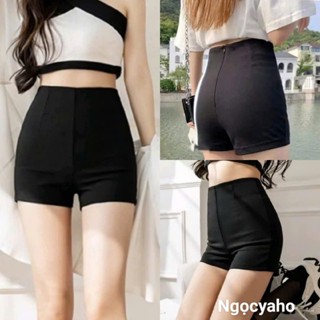 Quần Short Dance Lưng Cao Khóa Sau Quần Đùi nữ Cạp Cao Nâng Mông idol kpop Biker Sooc Chất Umi Cao Cấp Đen Co Giãn Đẹp