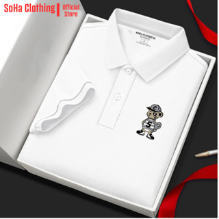 Áo polo nam , cổ dệt bo len ,áo thun nam có cổ tay ngắn thanh lịch Chó 5 - Soha Clothing