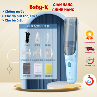 Tông đơ cắt tóc cho bé MISUTA kèm hút tóc giúp bé không bị ngứa khó chịu khi ngồi cắt -KhoaiBaby