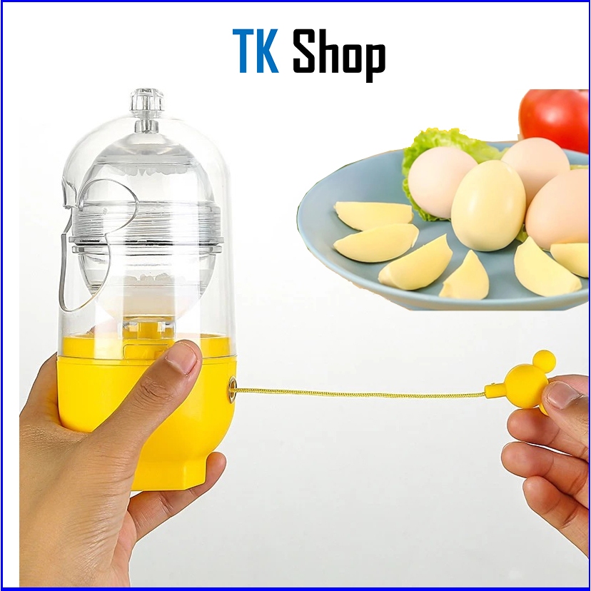 Máy lắc trộn trứng, dụng cụ quay trứng bằng tay mini, trộn lòng trắng với lòng đỏ kéo tay - 312