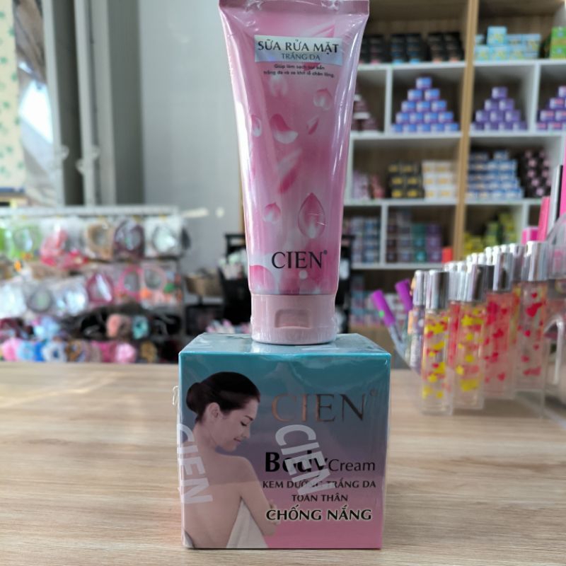 Kem dưỡng trắng da toàn thân,chống nắng Cien ,90g tặng kèm 1 típ sữa rữa mặt Cien cùng loại