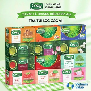 Trà Cozy túi lọc đủ mùi ( Đào - Vải - Dâu - Nhãn Vàng.... )---