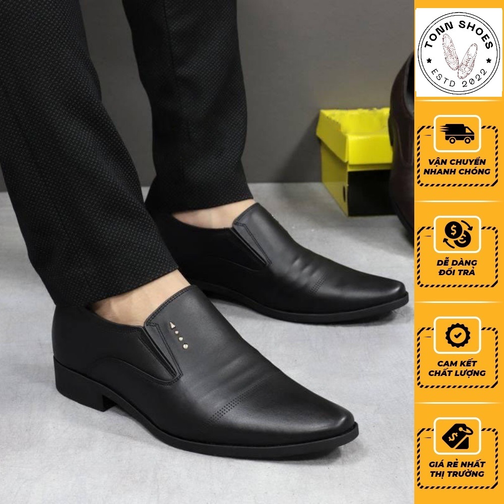 Giày lười nam công sở tăng chiều cao 7 cm bằng phương pháp độn đế bên trong tinh tế