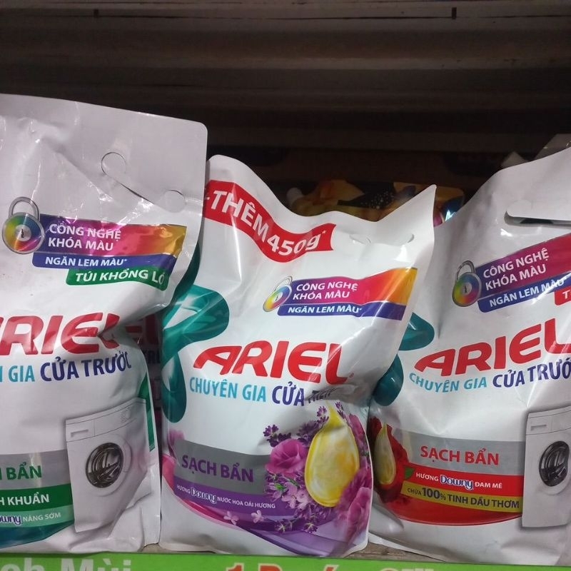 Nước giặt ariel cửa trước hương downy nắng sớm, hoa oải hương, đam mê, sen và nhài