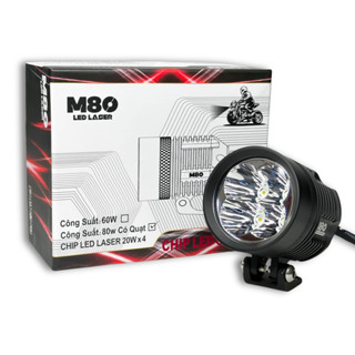 Đèn LED Trợ Sáng M80 - 80W Sáng Trắng Gom Chiếu Xa Trên 200m Chuyên Dành Đi Tour Phượt Lắp Oto Xe Máy - Bảo Hành 1 Năm