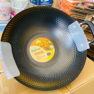 [CHÍNH HÃNG] CHẢO XÀO THÉP VÂN KIM CƯƠNG CHỐNG DÍNH GREENCOOK HKM Nutifood SIZE 32cm