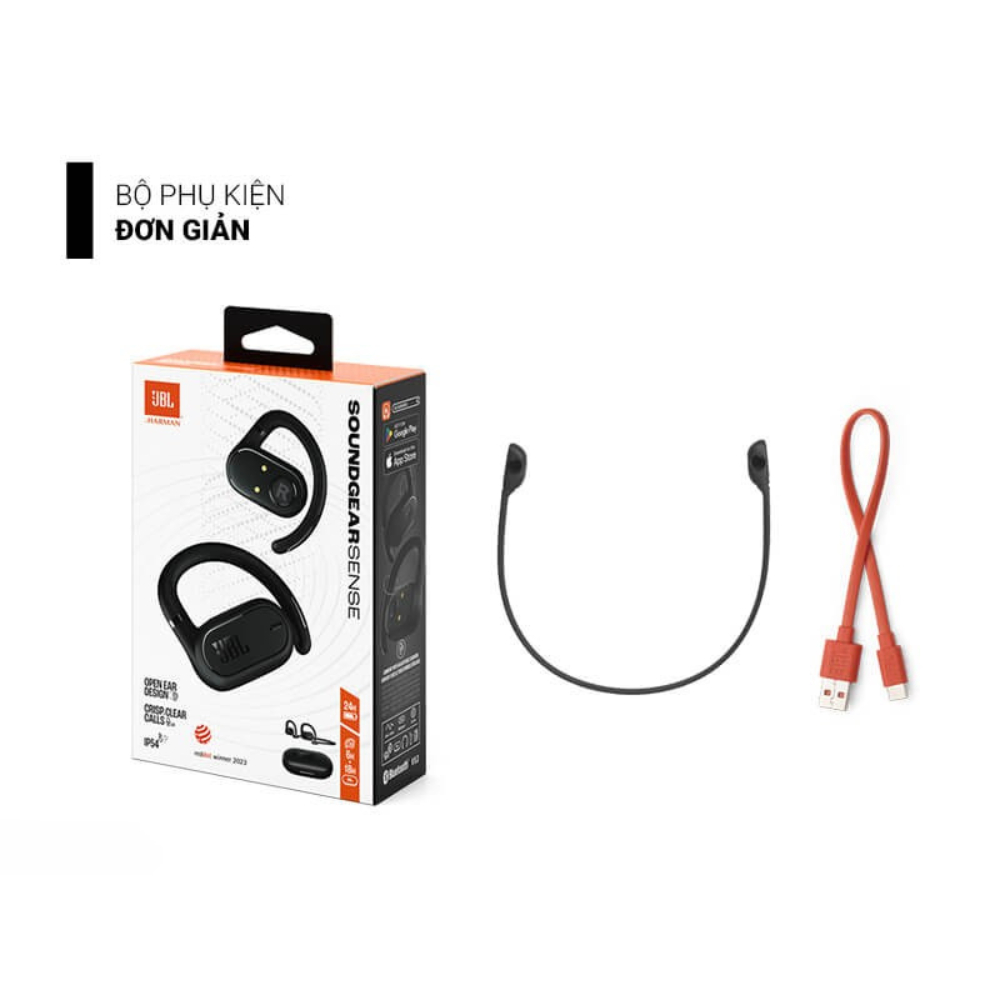 Tai Nghe Bluetooth JBL Soundgear Sense- Thiết Kế Mở Mới- Kháng Nước Và Bụi IP54- Pin Trâu 24H- Bluetooth 5.3- BH 2 Năm | BigBuy360 - bigbuy360.vn