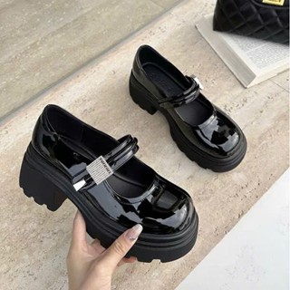 Giày Oxford Nữ - Đốc Nữ Đính Đã Mác MinMin Đế PU Cao Cấp 5cm Êm Chân Siêu Nhẹ - (Fom Nhỏ)