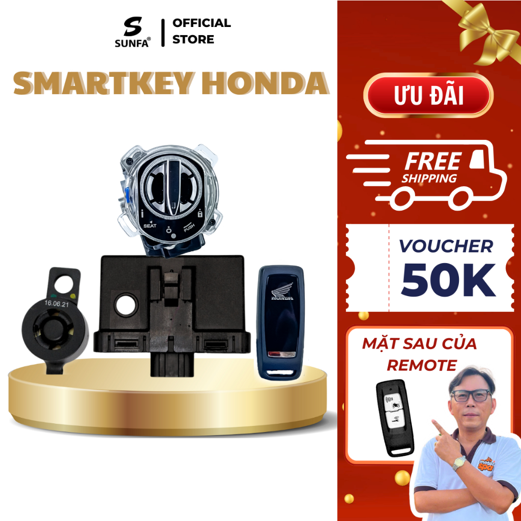 Smartkey Honda (K1Z/K2P/K2Z/KWV) - Dành cho xe Wave Thái 125i